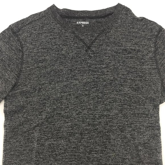 Express XS Long Sleeve Sweatshirt Grey & Black - Picture 2 of 7